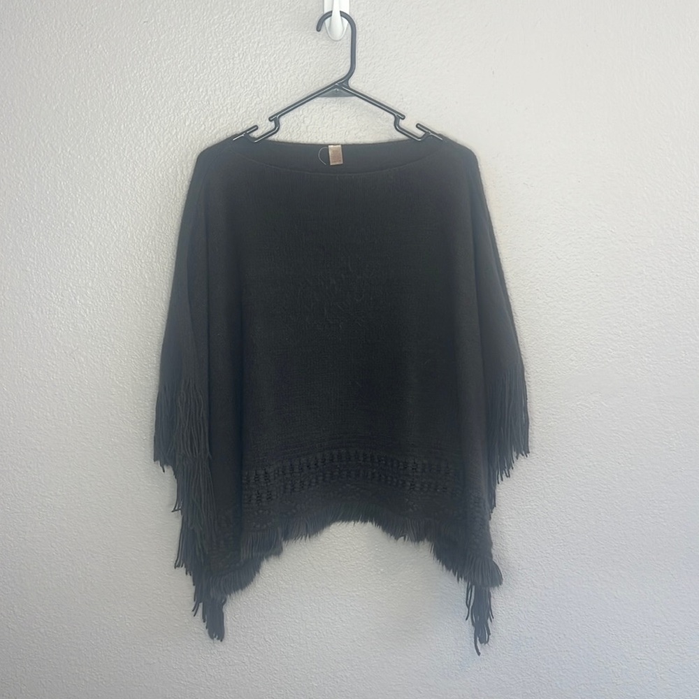 Large Grey Throw Over Sweater